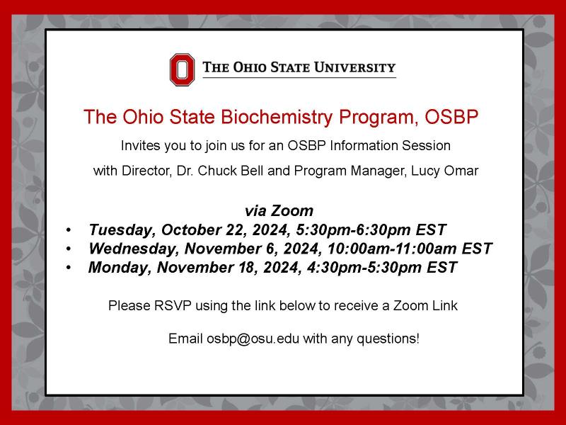 Autumn 2024 OSBP Information Session Announcement